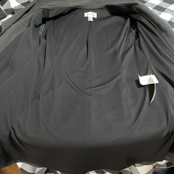 Joseph Ribkoff Long Open Front Lined Jacket Fur Cuffs Cardigan Blazer Coat 8 - Picture 15 of 16